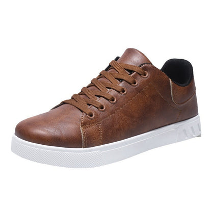 Brown Leather Casual Sneakers