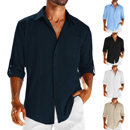 Casual Guayabera Style Shirt