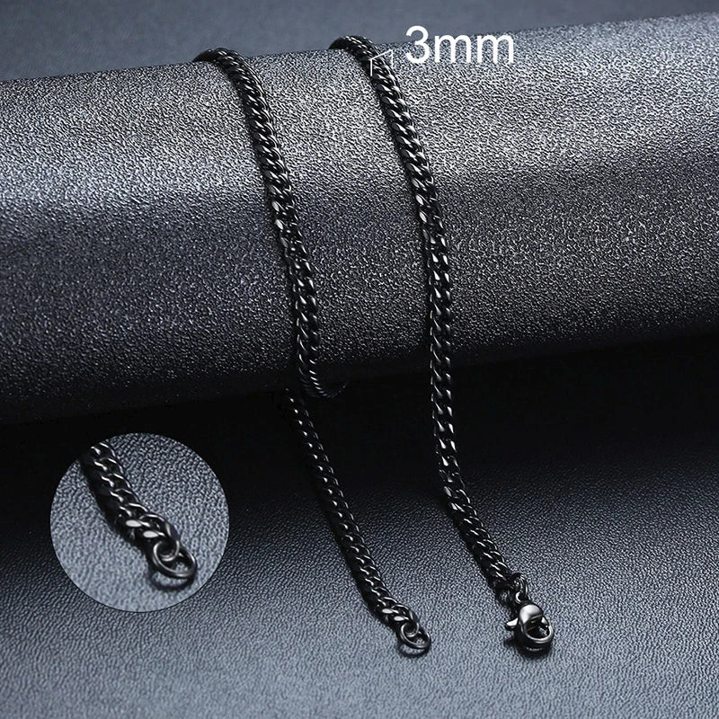 Retro Cuban Link Chain Necklace for Men | Stainless Steel Hip Hop Jewelry