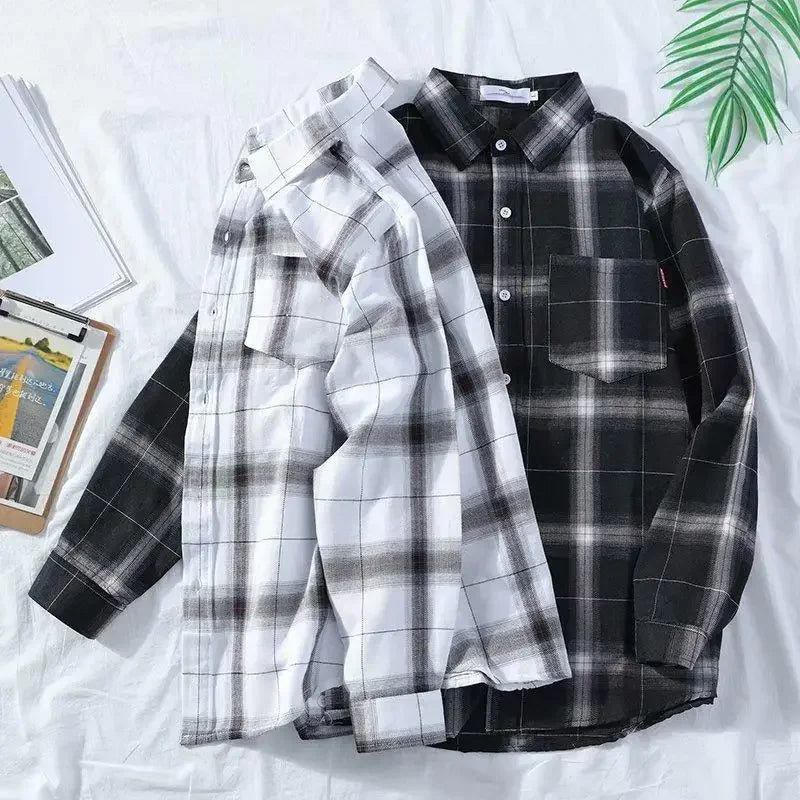 Men's Plaid Flannel Shacket | Raw Check™ Oversized Casual Jacket