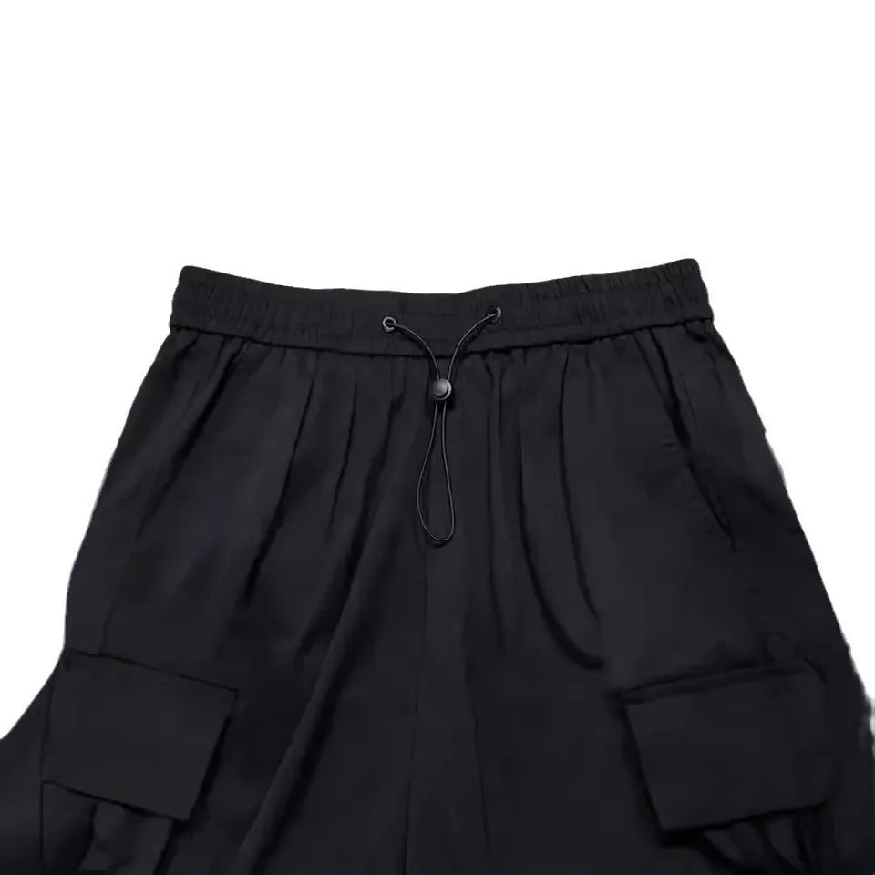 Men's Parachute Cargo Pants | Wide-Leg Streetwear Trousers