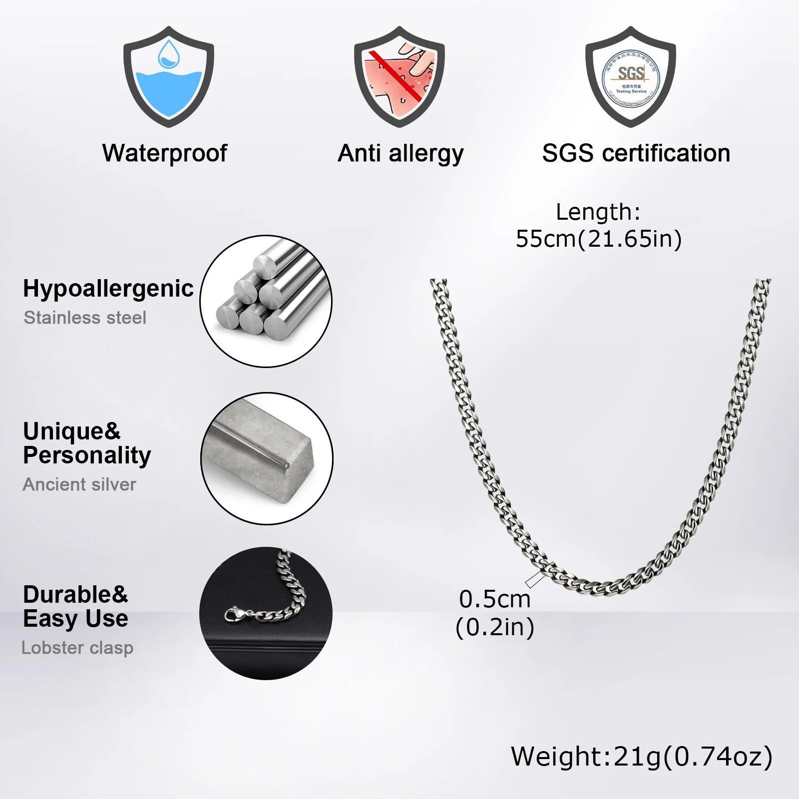 Classic Curb Link Chain Necklace