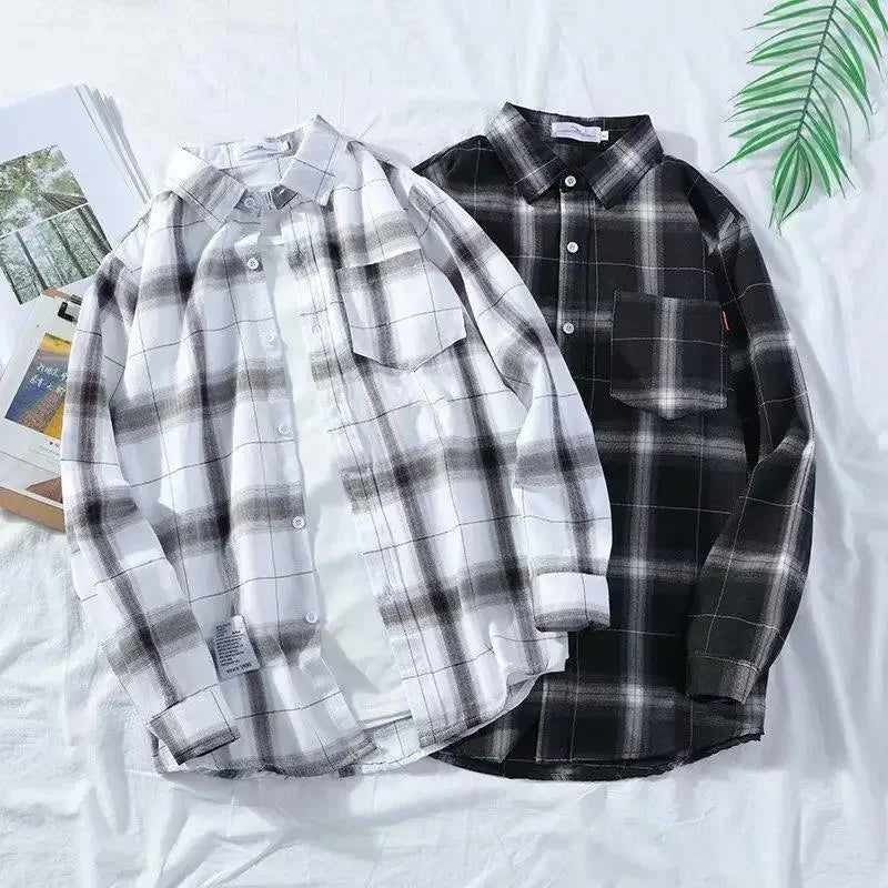 Men's Plaid Flannel Shacket | Raw Check™ Oversized Casual Jacket